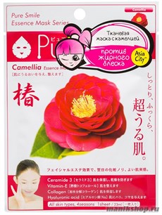 SunSmile Essence Маска тканевая для лица смягчающая с экстрактом Камелии 1шт