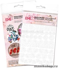 E.Mi NAILCRUST Трафареты-слайдеры "Розы" №32
