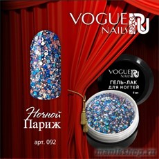 092 Vogue nails Гель-лак для ногтей 5мл Ночной Париж