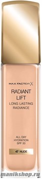 51375 Max Factor Radiant Lift Foundation 30мл Тональная основа для лица, тон 47 Nude