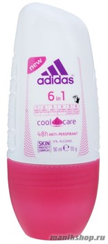 918981 ADIDAS 50мл Део-ролик для женщин ''Cool&amp;Care 6в1" антиперспирант