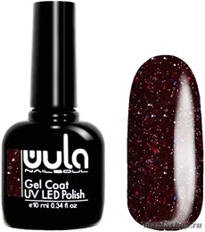 422 WULA Nailsoul Гель лак для ногтей 10мл бордо с искрящимися блестками