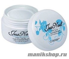 4385 JessNail Гель однофазный clear 15гр (белая банка) Прозрачный