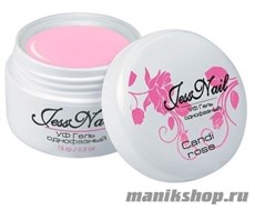 11149 JessNail Гель однофазный candy rose 15гр (белая банка) Светло-розовый