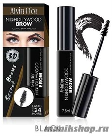 040054 Alvin D'or MB-1 Тушь для бровей HD Hollywood Brow-A black (черная)