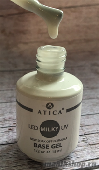 Atica BASE GEL База камуфлирующая "Milk" 15мл soak off