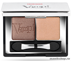 Pupa ТЕНИ для век двойные компактные VAMP! тон 04 Бежевый + коричневый, перламутровые