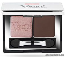 Pupa ТЕНИ для век двойные компактные VAMP! тон 02 Розово-коричневый перлам + матовый коричневый