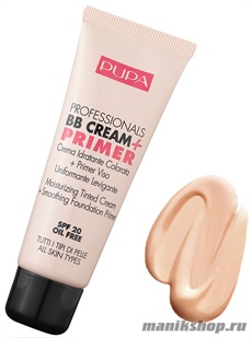 81161 Pupa  050027 001 Тональный крем  "PROFF BB CREME+ PRIMER" тон 01 NUDE (Увлажняющий)