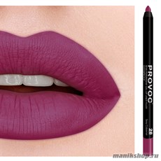 Provoc №28 Sexy Cabernet Гелевый карандаш для губ (матовый, бархатисто- винный с легким голубоватым цветом)