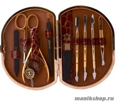 2740 Zinger Маникюрный набор «Классик» MSFE-1001G (цвет металла золото) 9предметов
