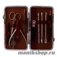 2743 Zinger Маникюрный набор «Классик» MSFE-101S (цвет металла серебро) 9предметов