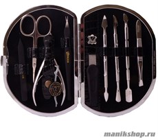2742 Zinger Маникюрный набор «Классик» MSFE-1001-1S (цвет металла серебро) 9предметов