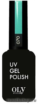 070 Oly Style Гель-лак для ногтей 10мл Бирюзовый, эмалевый
