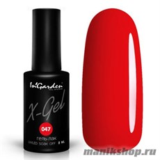 № 047 InGarden X-Gel Гель-лак для ногтей 8мл, люминесцентный красный цвет
