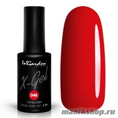 № 048 InGarden X-Gel Гель-лак для ногтей 8мл, классический красный цвет