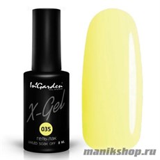 № 035 InGarden X-Gel Гель-лак для ногтей 8мл, банановый желтый цвет