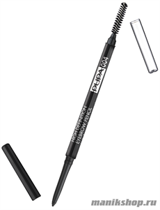 80218 Pupa 240180 004 Карандаш автомат. с гребнем для бровей "High Definition Eyebrow Pensil" тон 004 экстра- темный