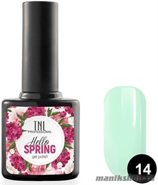 № 14 Гель-лак TNL Hello Spring 10мл светло-зеленый