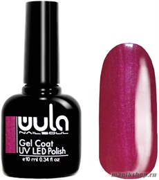 327 WULA Nailsoul Гель лак для ногтей 10мл темная фуксия с розовым шиммером