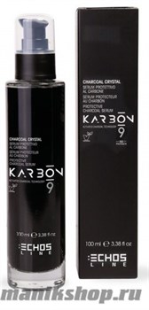 ECHOS Line Karbon 9 Charcoal Crystal Защитная угольная сыворотка для волос, страдающих от хим. процедур и стресс-факторов 100мл