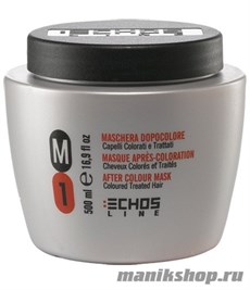 Echos Line M1 After Colour Mask Маска после окрашивания и для окрашенных волос, нейтральный PH 500мл