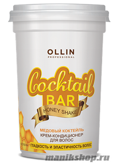 Ollin Honey Cocktail Крем-кондиционер для волос Медовый коктейль питает и разглаживает 500мл