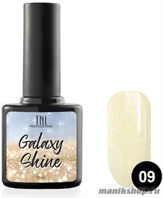 № 09 TNL Гель-лак Galaxy shine 10мл светло-желтый с шиммером