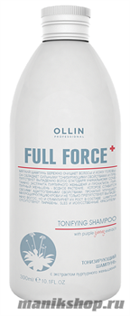 Ollin Full Force Тонизирующий шампунь с экстрактом пурпурного женьшеня 300мл