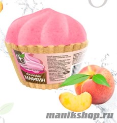 Bliss Organic Шар бурлящий для ванн маффин Персиковый 130гр