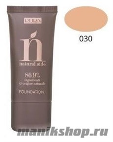 81182 Pupa 050112 030 Тональный крем Natural Side Foundation, тон 030 Натуральный Бежевый
