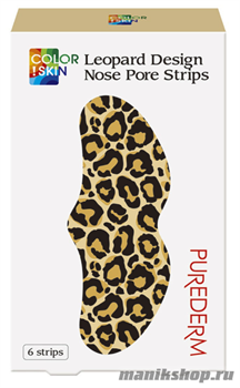 190049 Purederm Полоски очищающие для носа "Леопард" 6шт