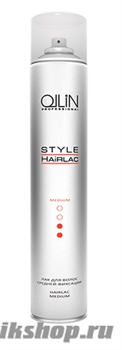Ollin Style Flexible Hold Hairspray Лак для волос эластичной фиксации 450мл