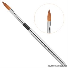 Planet Nails Кисть для наращивания ногтей акрилом складная круглая № 6