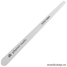 Planet Nails Пилка для ногтей на деревянной основе зебра зауженная 100/180