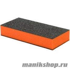 Planet Nails Блок полировочный 100/120 (Оранжевый, прямоугольный)