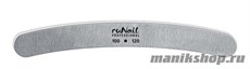 0575 RuNail Пилка для искусственных ногтей (серая, бумеранг, 100/120)