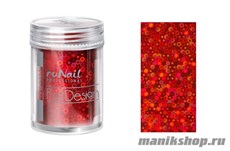 1991 RuNail Дизайн для ногтей: фольга (красная, голографическая) 1,5м
