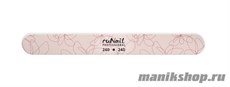 RuNail Пилка для натуральных ногтей (розовая, закругленная, 240/240) RU-1592