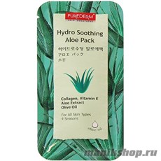 581954 Purederm Маска для лица Успокаивающая Алое 10мл