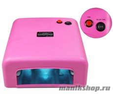 УФ-лампа 36 Вт (С таймером на 120 сек и бесконечность) Цвет фуксии