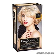 Стойкая краска для волос L'Oreal Paris Preference, тон 9 Голливуд Очень светло-русый