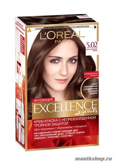 Краска для волос L'Oreal Paris Excellence, тон 5.02 Обольстительный каштан