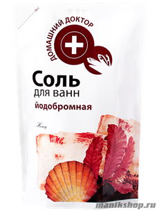 ЭЛЬФА Домашний Доктор Соль для ванн Йодобромная 500гр Пакет