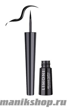 LIMONI Подводка глянцевая Lacquer Eyeliner 01 черная, водостойкая