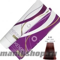 6 Крем краска для волос KEEN 100мл 6.43 Темно-золотисто-медный блондин