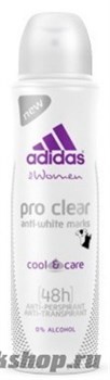 086080 ADIDAS 150мл Дезодорант-спрей для женщин ''Cool&amp;Care Pro Clear" Антиперспирант