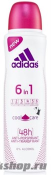 508810 ADIDAS 150мл Дезодорант-спрей для женщин ''Cool&amp;Care 6в1'' Антиперспирант