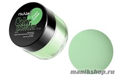 0057 RuNail Цветная акриловая пудра (зеленая, Pastel Green) 7,5гр
