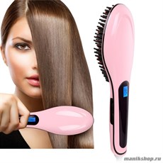 8235 Электрическая расческа-выпрямитель Fast Hair Straightener Розовая